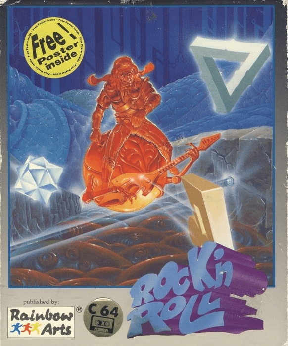 Rock n Roll Trivia box art for Commodore 64